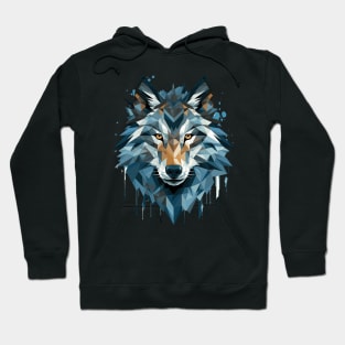 Geometric Wolf Portrait Hoodie